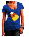 Cute Father Candy Corn Family Halloween Juniors V-Neck Dark T-Shirt-Womens V-Neck T-Shirts-TooLoud-Royal-Blue-Juniors Fitted Small-Davson Sales