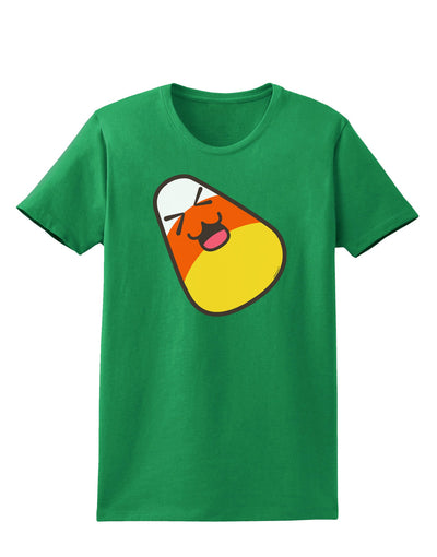 Cute Father Candy Corn Family Halloween Womens Dark T-Shirt-TooLoud-Kelly-Green-X-Small-Davson Sales