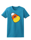 Cute Father Candy Corn Family Halloween Womens Dark T-Shirt-TooLoud-Turquoise-X-Small-Davson Sales