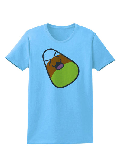 Cute Father Candy Corn Family Halloween Womens T-Shirt-Womens T-Shirt-TooLoud-Aquatic-Blue-X-Small-Davson Sales