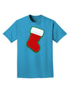 Cute Faux Applique Christmas Stocking Adult Dark T-Shirt-Mens T-Shirt-TooLoud-Turquoise-Small-Davson Sales