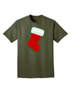 Cute Faux Applique Christmas Stocking Adult Dark T-Shirt-Mens T-Shirt-TooLoud-Military-Green-Small-Davson Sales