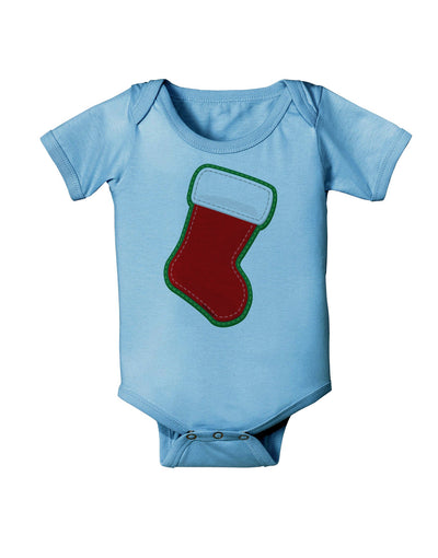 Cute Faux Applique Christmas Stocking Baby Romper Bodysuit-Baby Romper-TooLoud-Light-Blue-06-Months-Davson Sales