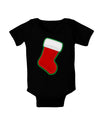 Cute Faux Applique Christmas Stocking Baby Romper Bodysuit Dark-Baby Romper-TooLoud-Black-06-Months-Davson Sales