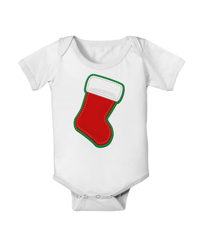 Cute Faux Applique Christmas Stocking Baby Romper Bodysuit-Baby Romper-TooLoud-White-06-Months-Davson Sales