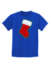 Cute Faux Applique Christmas Stocking Childrens Dark T-Shirt-Childrens T-Shirt-TooLoud-Royal-Blue-X-Small-Davson Sales