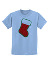 Cute Faux Applique Christmas Stocking Childrens T-Shirt-Childrens T-Shirt-TooLoud-Light-Blue-X-Small-Davson Sales