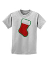 Cute Faux Applique Christmas Stocking Childrens T-Shirt-Childrens T-Shirt-TooLoud-AshGray-X-Small-Davson Sales