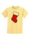 Cute Faux Applique Christmas Stocking Childrens T-Shirt-Childrens T-Shirt-TooLoud-Daffodil-Yellow-X-Small-Davson Sales
