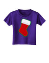 Cute Faux Applique Christmas Stocking Toddler T-Shirt Dark-Toddler T-Shirt-TooLoud-Purple-2T-Davson Sales