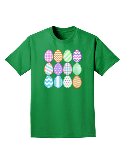 Cute Faux Applique Easter Eggs Adult Dark T-Shirt-Mens T-Shirt-TooLoud-Kelly-Green-Small-Davson Sales