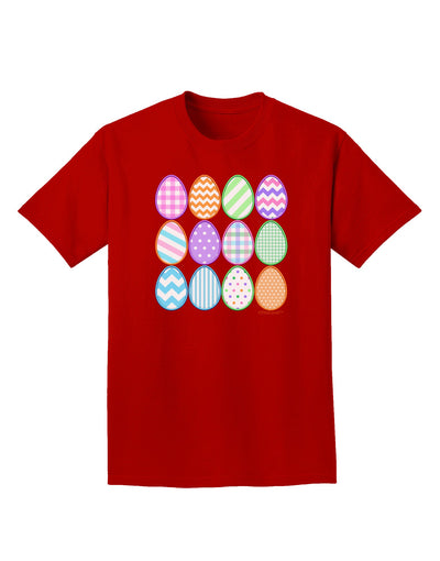 Cute Faux Applique Easter Eggs Adult Dark T-Shirt-Mens T-Shirt-TooLoud-Red-Small-Davson Sales