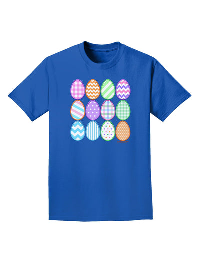 Cute Faux Applique Easter Eggs Adult Dark T-Shirt-Mens T-Shirt-TooLoud-Royal-Blue-Small-Davson Sales