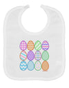 Cute Faux Applique Easter Eggs Baby Bib