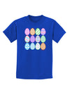 Cute Faux Applique Easter Eggs Childrens Dark T-Shirt-Childrens T-Shirt-TooLoud-Royal-Blue-X-Small-Davson Sales