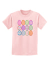 Cute Faux Applique Easter Eggs Childrens T-Shirt-Childrens T-Shirt-TooLoud-PalePink-X-Small-Davson Sales