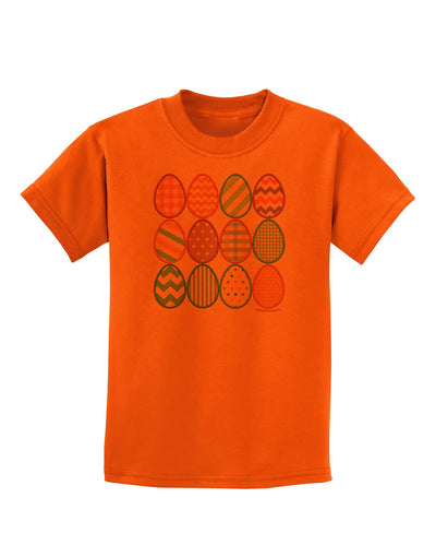 Cute Faux Applique Easter Eggs Childrens T-Shirt-Childrens T-Shirt-TooLoud-Orange-X-Small-Davson Sales