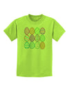 Cute Faux Applique Easter Eggs Childrens T-Shirt-Childrens T-Shirt-TooLoud-Lime-Green-X-Small-Davson Sales