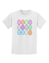 Cute Faux Applique Easter Eggs Childrens T-Shirt-Childrens T-Shirt-TooLoud-White-X-Small-Davson Sales