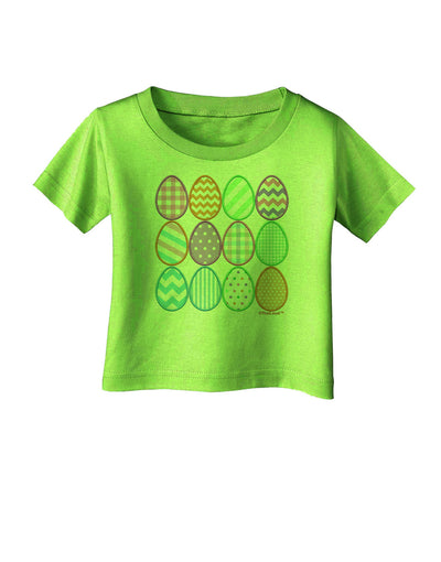 Cute Faux Applique Easter Eggs Infant T-Shirt-Infant T-Shirt-TooLoud-Lime-Green-06-Months-Davson Sales