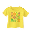 Cute Faux Applique Easter Eggs Infant T-Shirt-Infant T-Shirt-TooLoud-Yellow-06-Months-Davson Sales