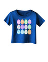 Cute Faux Applique Easter Eggs Infant T-Shirt Dark-Infant T-Shirt-TooLoud-Royal-Blue-06-Months-Davson Sales