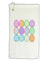 Cute Faux Applique Easter Eggs Micro Terry Gromet Golf Towel 16 x 25 inch-Golf Towel-TooLoud-White-Davson Sales