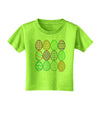 Cute Faux Applique Easter Eggs Toddler T-Shirt-Toddler T-Shirt-TooLoud-Lime-Green-2T-Davson Sales