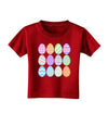 Cute Faux Applique Easter Eggs Toddler T-Shirt Dark-Toddler T-Shirt-TooLoud-Red-2T-Davson Sales
