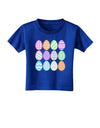 Cute Faux Applique Easter Eggs Toddler T-Shirt Dark-Toddler T-Shirt-TooLoud-Royal-Blue-2T-Davson Sales