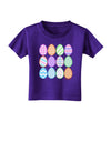 Cute Faux Applique Easter Eggs Toddler T-Shirt Dark-Toddler T-Shirt-TooLoud-Purple-2T-Davson Sales