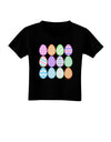 Cute Faux Applique Easter Eggs Toddler T-Shirt Dark-Toddler T-Shirt-TooLoud-Black-2T-Davson Sales