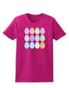 Cute Faux Applique Easter Eggs Womens Dark T-Shirt-TooLoud-Hot-Pink-Small-Davson Sales