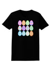 Cute Faux Applique Easter Eggs Womens Dark T-Shirt-TooLoud-Black-X-Small-Davson Sales