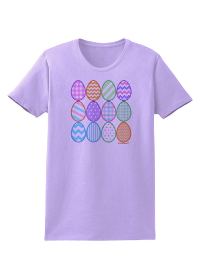Cute Faux Applique Easter Eggs Womens T-Shirt-Womens T-Shirt-TooLoud-Lavender-X-Small-Davson Sales