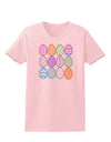 Cute Faux Applique Easter Eggs Womens T-Shirt-Womens T-Shirt-TooLoud-PalePink-X-Small-Davson Sales