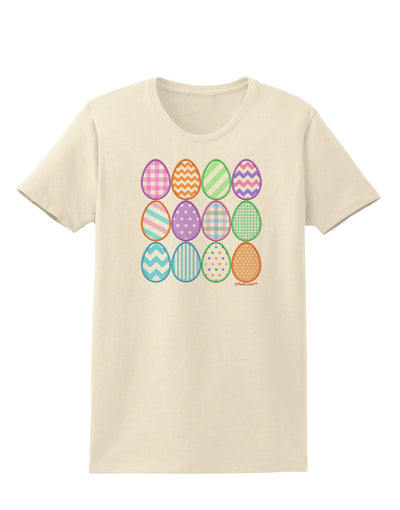 Cute Faux Applique Easter Eggs Womens T-Shirt-Womens T-Shirt-TooLoud-Natural-X-Small-Davson Sales