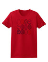 Cute Faux Applique Easter Eggs Womens T-Shirt-Womens T-Shirt-TooLoud-Red-X-Small-Davson Sales