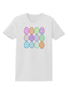Cute Faux Applique Easter Eggs Womens T-Shirt