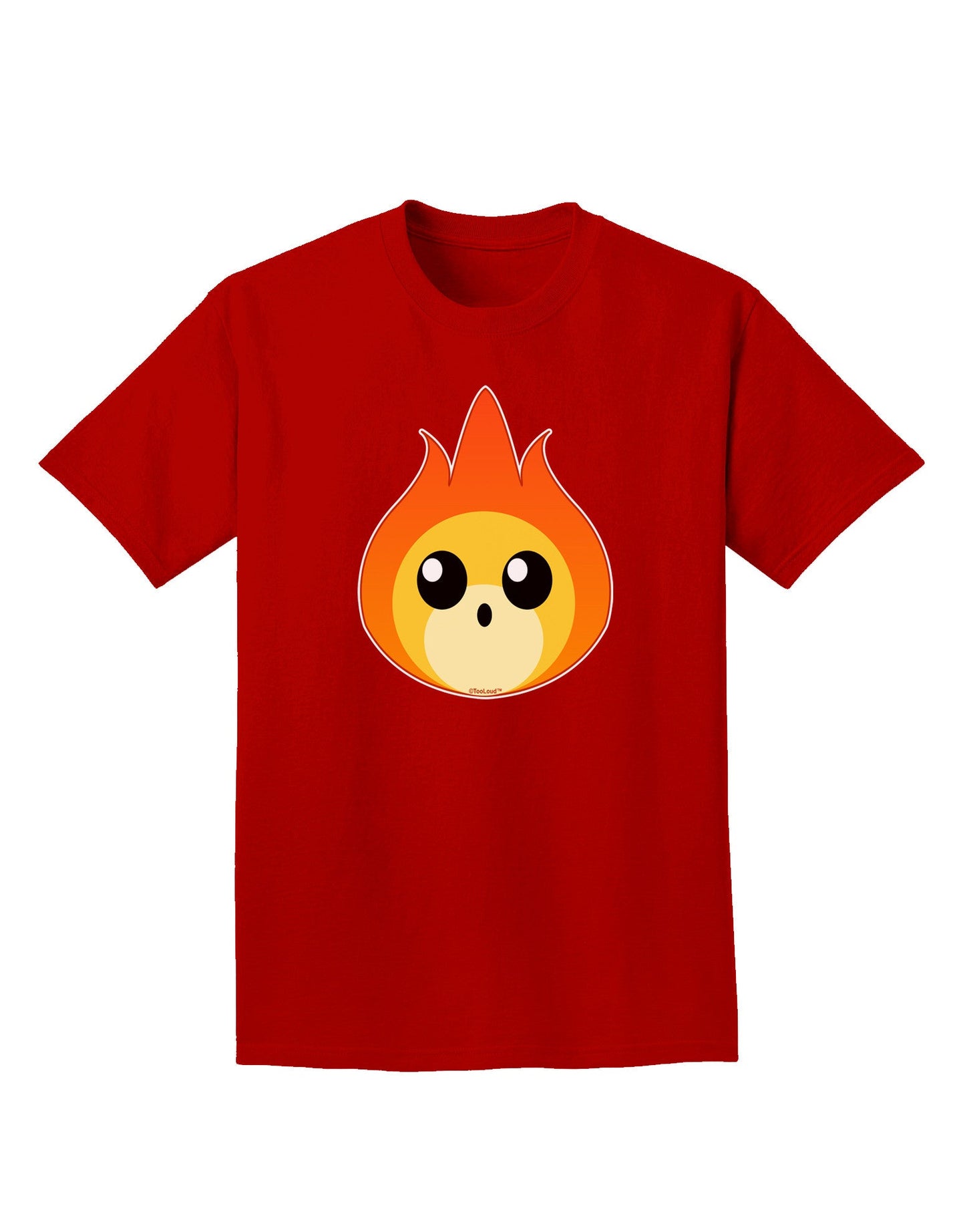 Cute Fireball Design Adult Dark T-Shirt-Mens T-Shirt-TooLoud-Red-Small-Davson Sales