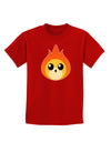 Cute Fireball Design Childrens Dark T-Shirt-Childrens T-Shirt-TooLoud-Red-X-Small-Davson Sales