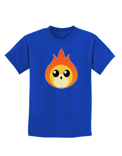 Cute Fireball Design Childrens Dark T-Shirt-Childrens T-Shirt-TooLoud-Royal-Blue-X-Small-Davson Sales