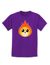 Cute Fireball Design Childrens Dark T-Shirt-Childrens T-Shirt-TooLoud-Purple-X-Small-Davson Sales