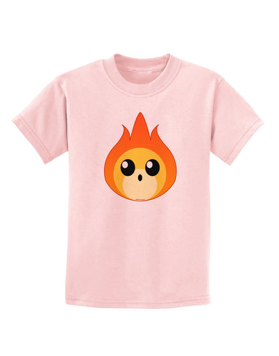 Cute Fireball Design Childrens T-Shirt-Childrens T-Shirt-TooLoud-PalePink-X-Small-Davson Sales