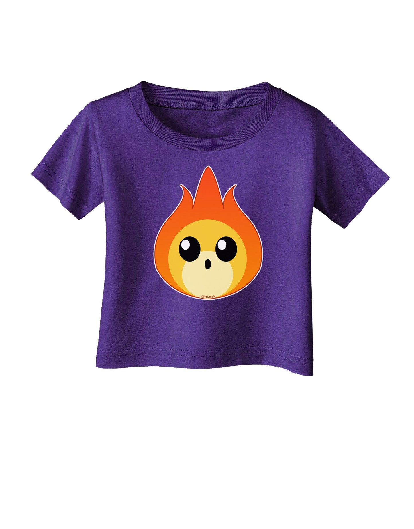 Cute Fireball Design Infant T-Shirt Dark-Infant T-Shirt-TooLoud-Purple-06-Months-Davson Sales