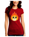 Cute Fireball Design Juniors Crew Dark T-Shirt-T-Shirts Juniors Tops-TooLoud-Red-Juniors Fitted Small-Davson Sales