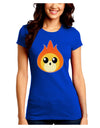 Cute Fireball Design Juniors Crew Dark T-Shirt-T-Shirts Juniors Tops-TooLoud-Royal-Blue-Juniors Fitted Small-Davson Sales