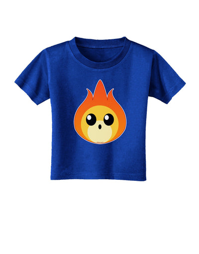 Cute Fireball Design Toddler T-Shirt Dark-Toddler T-Shirt-TooLoud-Red-2T-Davson Sales