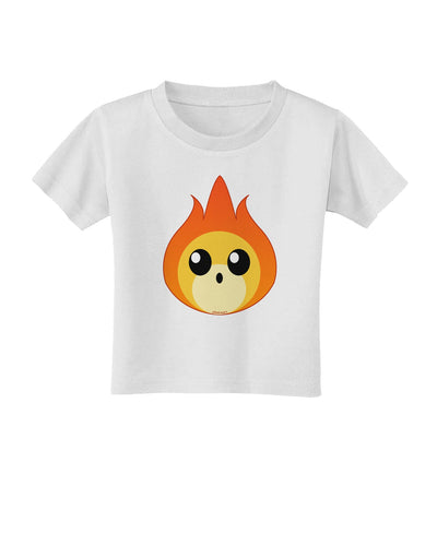 Cute Fireball Design Toddler T-Shirt-Toddler T-Shirt-TooLoud-White-2T-Davson Sales