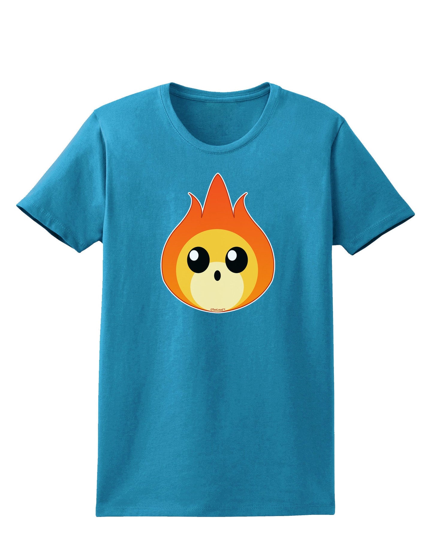 Cute Fireball Design Womens Dark T-Shirt-Womens T-Shirt-TooLoud-Turquoise-X-Small-Davson Sales
